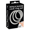 You2Toys Lot de 3 cockrings Silicone Thin Ring Gris